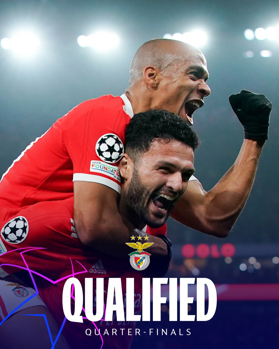 Benfica into the last eight 👏👏👏 

#UCL