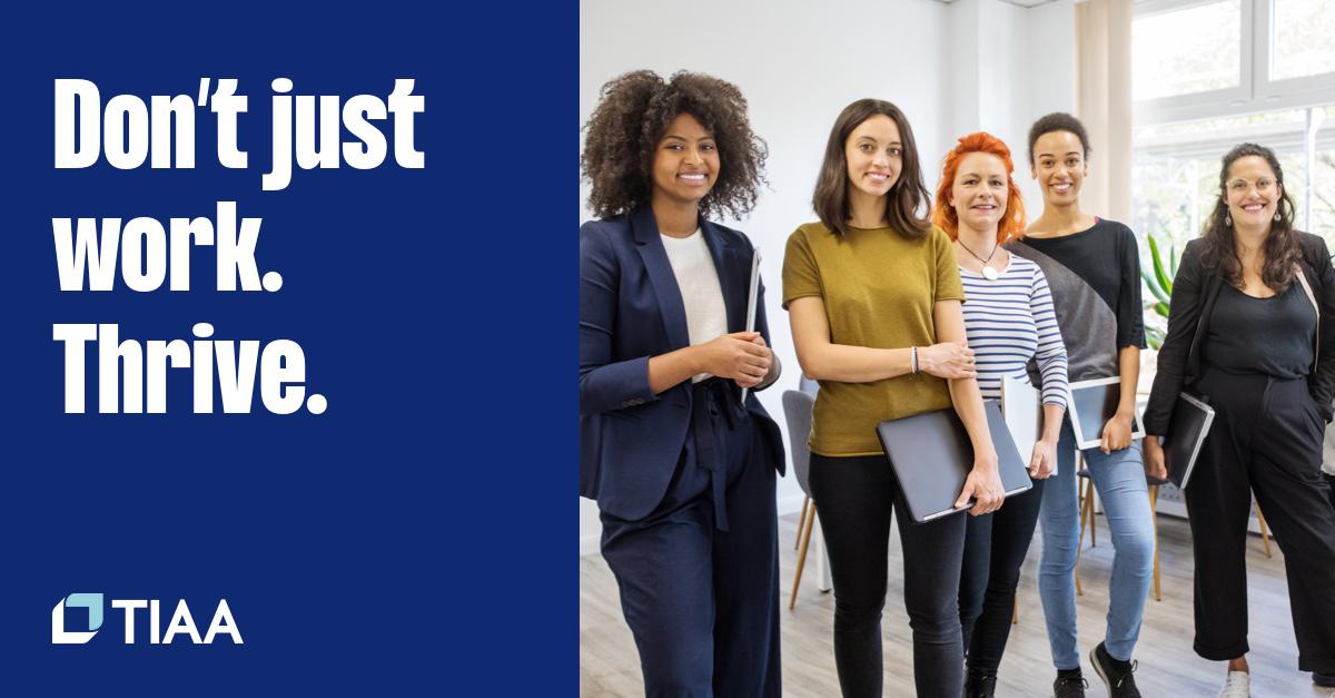 B_Weis's tweet photo. Looking for your next career move? TIAA is committed to hiring and promoting women in technology and all departments throughout our organization. Join us and make a difference. Every. Single Day! #IWD2023 #EmbraceEquity https://t.co/0BxyUY1XsQ https://t.co/hG1JcKR4Mz