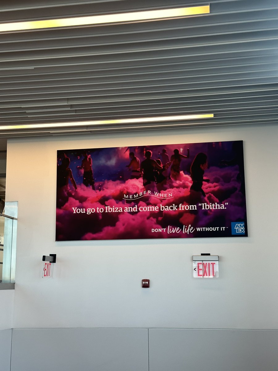 loriberenberg's tweet image. amex really nailing their airport advertising