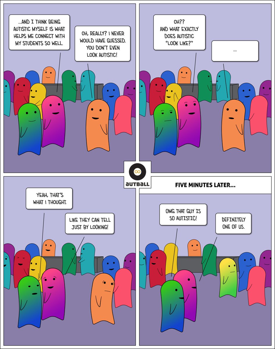 Ableist stereotypes are bullshit.

Also, we know our neurokin when we see them. 👀😉

#Autism #autistic #ActuallyAutistic #AuDHD #Neurodivergent #AutismAcceptance