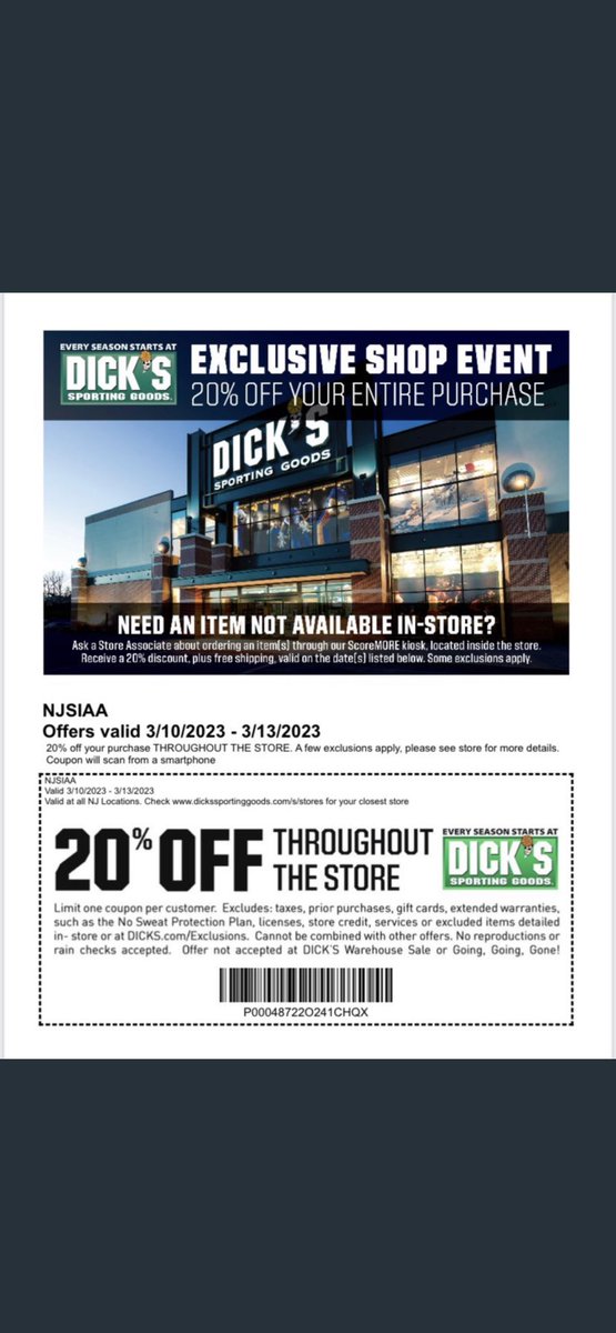Gear up for the Spring Season with this promotion from Dicks and the ⁦<a href="/NJSIAA/">NJSIAA</a>⁩