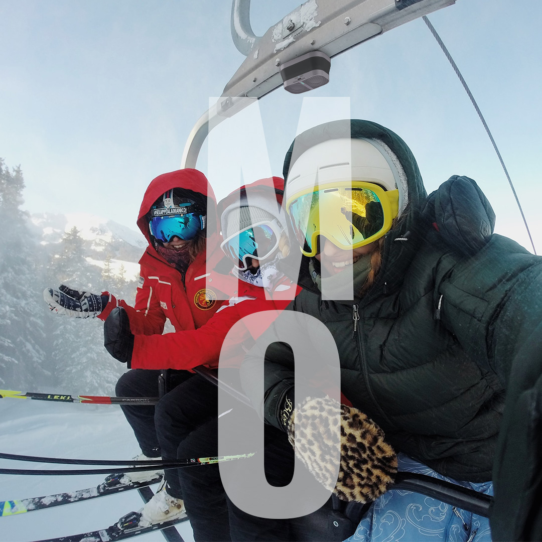 Chairlift party! All they're missing are some strobe lights