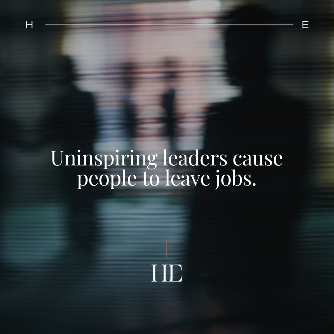 HuntonExecutive's tweet photo. Why do people leave jobs? Is it just to get more money, a better position? No, there’s more to it than that. According to a survey by McKinsey, one of the main reasons people leave jobs is uninspiring leaders. For more insights into inspiring leaders visit https://t.co/emtVIzfc8H https://t.co/MyB0tZd13U