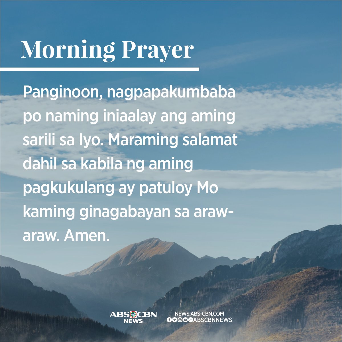 ABSCBN News on Twitter "Salamat sa patuloy Mong paggabay sa amin sa