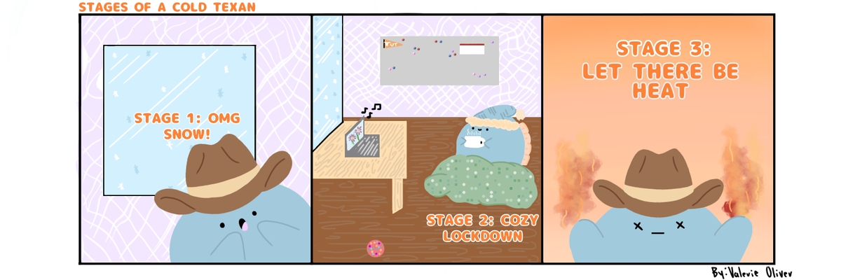 Stages of a Cold Texan by Valerie Oliver