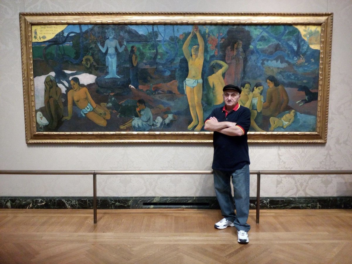 AndreyArtUS's tweet photo. I’m next to a painting by the artist: Paul Gauguin - 1848/1903.       Boston- 2016. https://t.co/SElv7JMDZ8