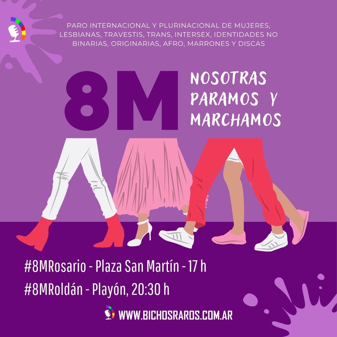 #8MRosario #8MRoldán #8M2023 #8Marzo #DiaInternacionalDeLaMujerTrabajadora #parotransfeminista