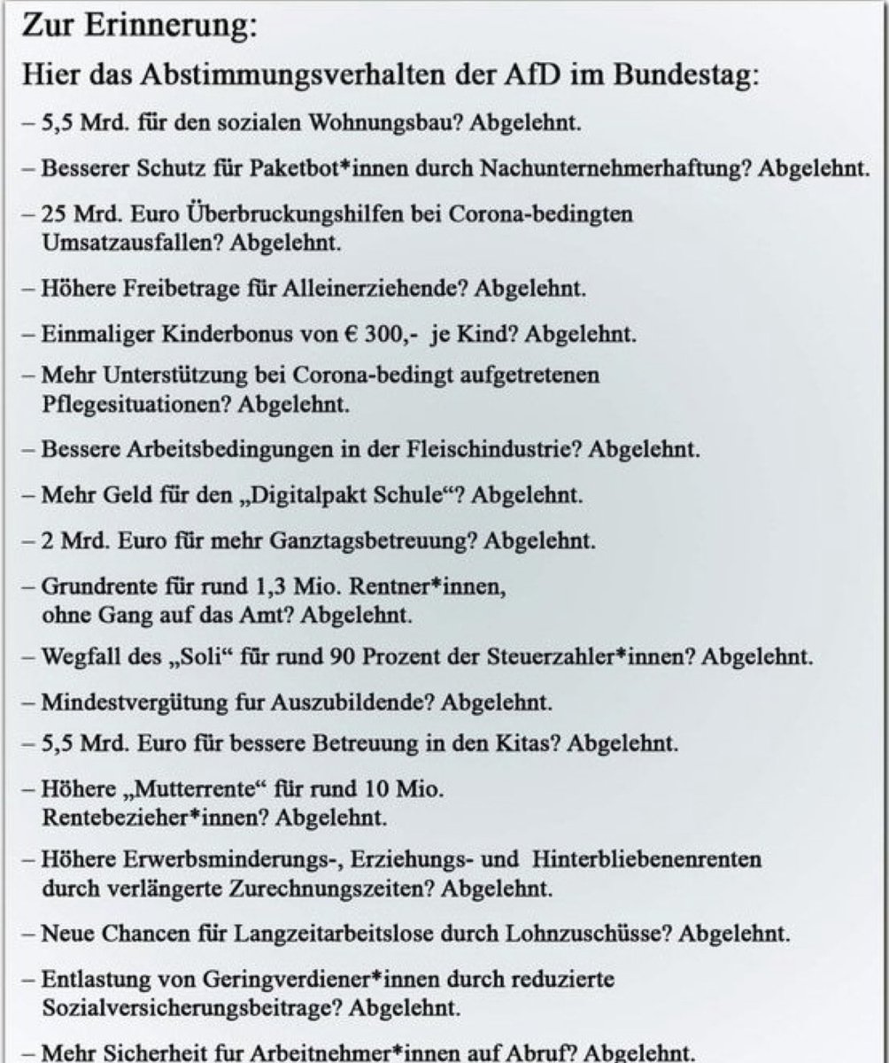 Pala_von_Tyr's tweet photo. @Marzischewski So ist die Politik der #fckafd.
Und die einzigen Menschen, für den die #afDumm Politik macht, ist für sich selber, für #fckPutin und für Wohlhabende.
Also lügt nicht rum, ihr würdet Politik für die Menschen vor Ort machen.
#afdistScheisse #afdwirdimmerScheissesein https://t.co/iYD6o0ARiZ