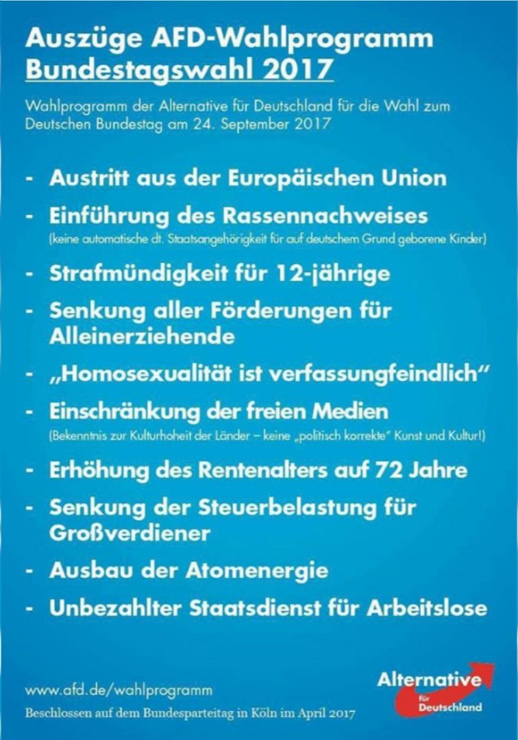 Pala_von_Tyr's tweet photo. @Marzischewski So ist die Politik der #fckafd.
Und die einzigen Menschen, für den die #afDumm Politik macht, ist für sich selber, für #fckPutin und für Wohlhabende.
Also lügt nicht rum, ihr würdet Politik für die Menschen vor Ort machen.
#afdistScheisse #afdwirdimmerScheissesein https://t.co/iYD6o0ARiZ