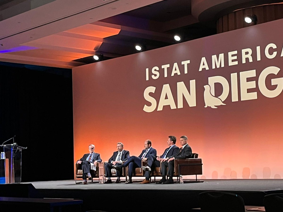 It was great getting to see Michael Steen, CCO of #AtlasAirWorldWide & President & CEO of Titan Aviation Leasing speak at #ISTATAmericas.

Thanks to #ISTATEvents for helping us to connect with other #Aviation industry visionaries.  
 #Americas23 #aircargo @ISTATnews