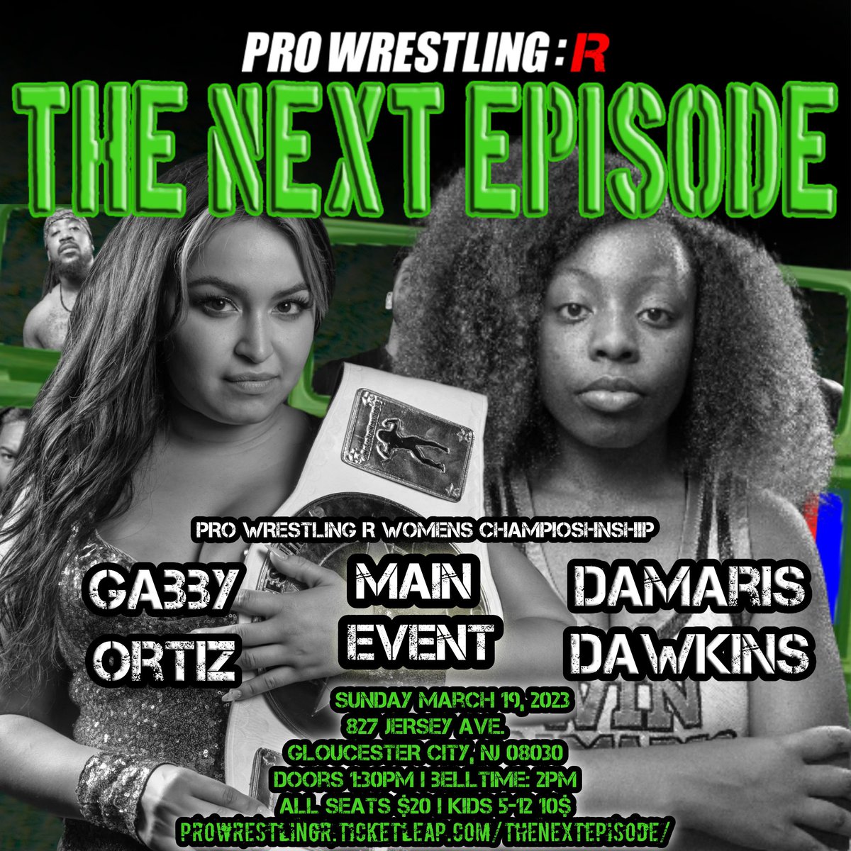 ProWrestlingR1's tweet photo. #MainEvent
@Gabbity defends the @ProWrestlingR1 Women’s Championship against #DamarisDawkins
#WomensWrestling #ExcellenceOnDisplay.
ProWrestling:R returns with
“The Next Episode”
Pine Grove Civic Association
827 Jersey Avenue, Gloucester City, NJ 08030
https://t.co/Ufk4i6bmSs https://t.co/7trgbmsTZg