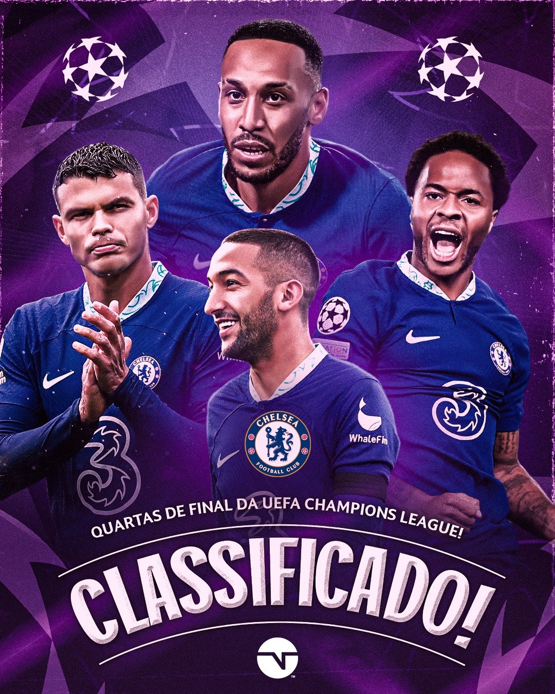 Os 4 classificados para as quartas de final da Champions League