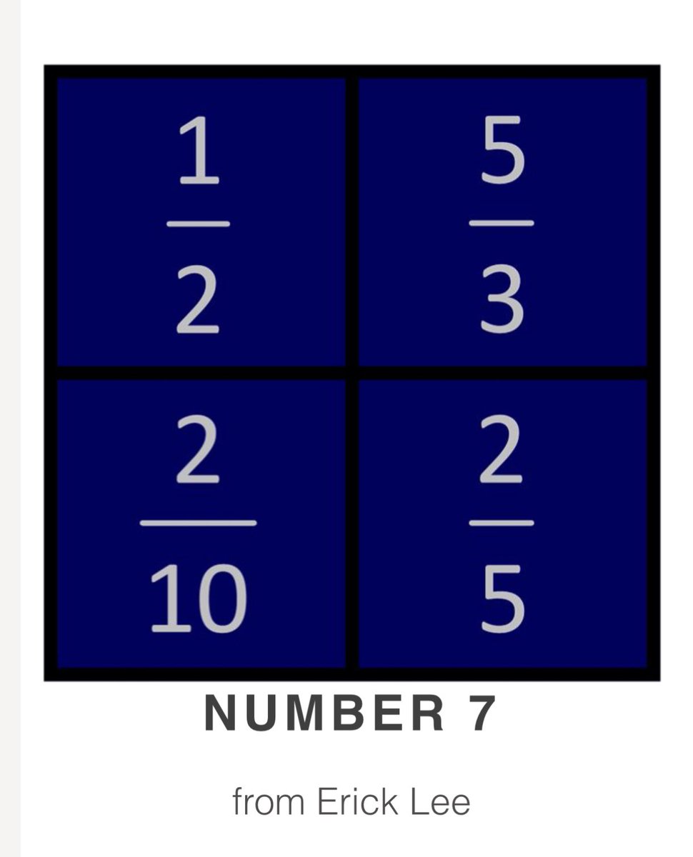 MikeFlynn55's tweet image. I’m working with teachers in Utah and a group was using this #wodb for their facilitation rehearsal. They were stumped on why 2/5 doesn’t belong and asked me. Honestly, I can find a good reason either. Any ideas?