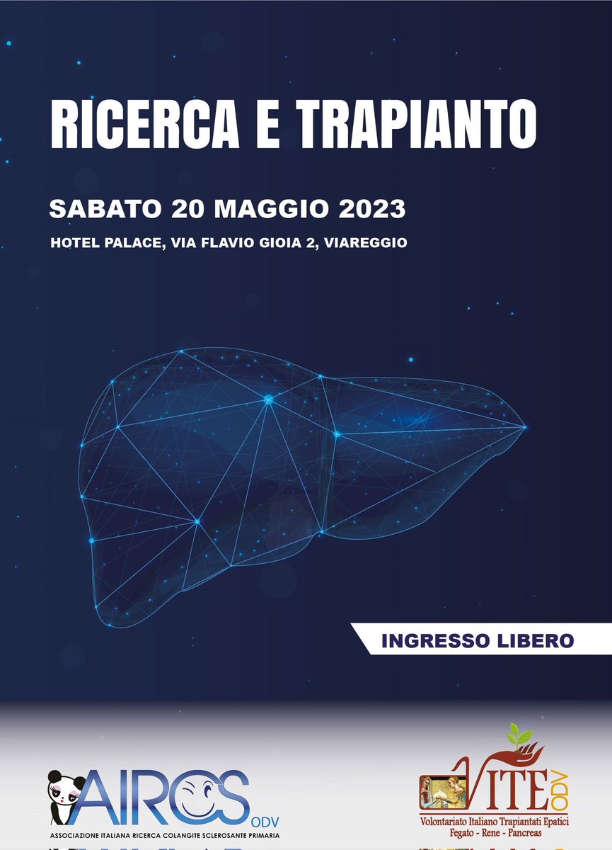 Aircs ODV (@aircsodv) on Twitter photo Convegno โ๐๐๐๐๐ง๐๐ ๐ ๐๐ง๐๐ฅ๐๐๐ฃ๐ฉ๐ค โ Sabato 20 Maggio 2023 ore 9.30! In collaborazione e sinergia con Vite Odv (Volontariato Italiano Trapiantati Epatici, Rene e Pancreas โ Organizzazione di Volontariato). A breve maggiori dettagli. #PSC #RareDisease #LiverTwitter Convegno โ๐๐๐๐๐ง๐๐ ๐ ๐๐ง๐๐ฅ๐๐๐ฃ๐ฉ๐ค โ Sabato 20 Maggio 2023 ore 9.30! In collaborazione e sinergia con Vite Odv (Volontariato Italiano Trapiantati Epatici, Rene e Pancreas โ Organizzazione di Volontariato). A breve maggiori dettagli. #PSC #RareDisease #LiverTwitter
