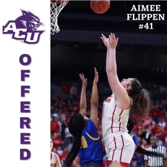 After a great visit with <a href="/coachgoodenough/">Julie Goodenough</a> I am blessed to announce that I have received an offer to play at Abilene Christian University! 💜🤍 <a href="/GlenRoseGirlsBB/">Glen Rose Lady Tiger Basketball</a> <a href="/BasketballLone/">Gene Smith</a> <a href="/keri_flippen/">Keri Flippen</a> <a href="/ACUWBB/">ACU Women’s Basketball</a> <a href="/MartyMackPBR/">MARTY MCLENDON</a> #GoWildcats