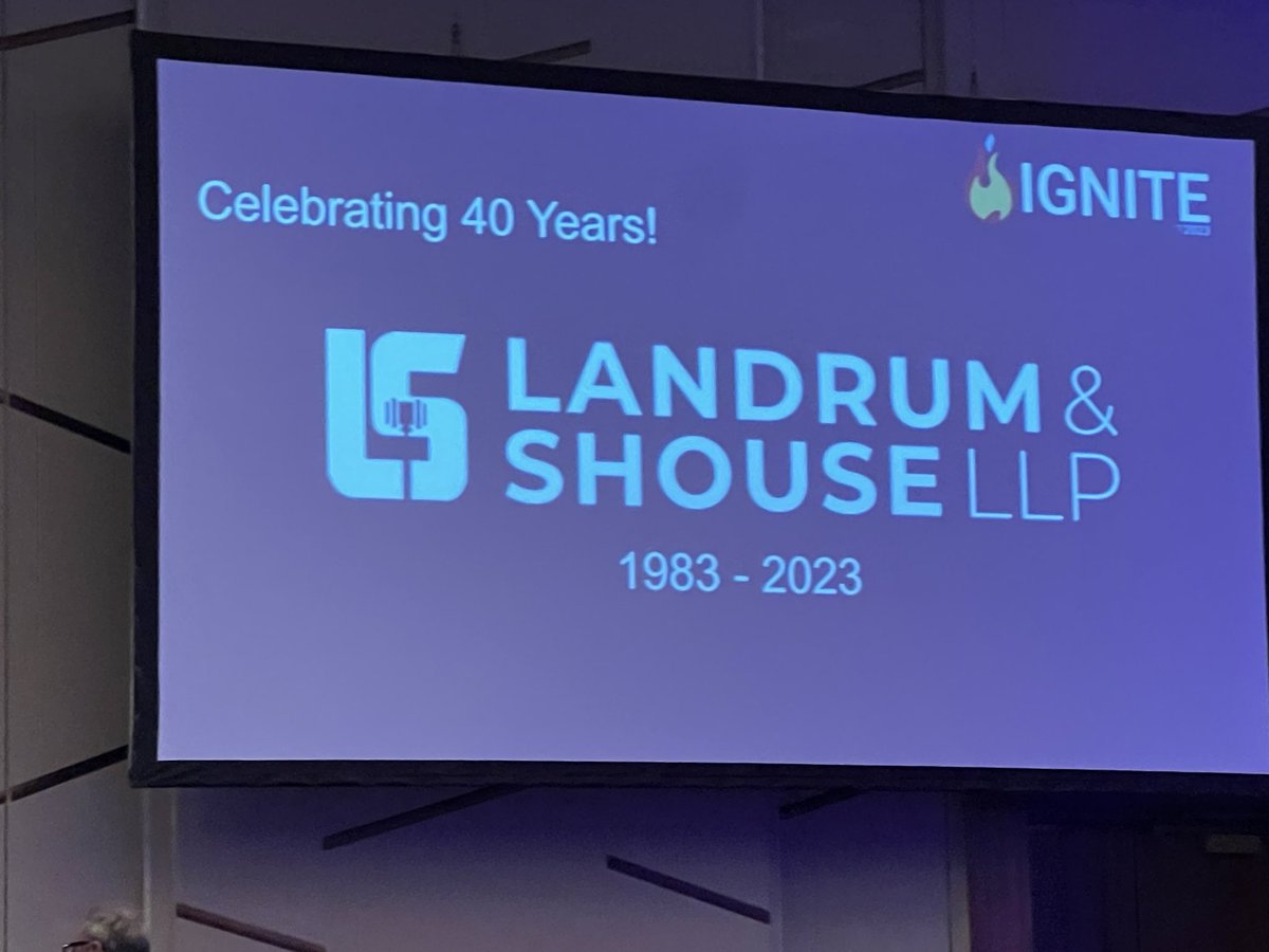 SurePointTech's tweet image. Celebrating 40 years! In appreciation and to commemorate 40 years as a client, we are thrilled to recognize and congratulate @LandrumShouse LLP at #SurePointIGNITE2023! Thank you for being part of the #SurePointCommunity.