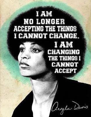 “Ya no estoy aceptando las cosas que no puedo cambiar. Estoy cambiando las cosas que no puedo aceptar”/Ángela Davis 

#DiaInternacionalDeLaMujer