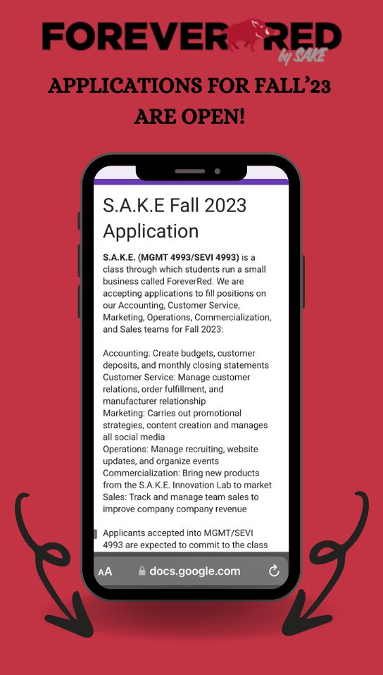 Don't miss your chance to apply to be in our amazing student run business! S.A.K.E. provides students with hands-on business experience, endless opportunities, and serves as an amazing resume builder etc.- apply now with the link below!
docs.google.com/forms/d/e/1FAI…