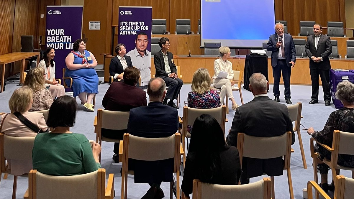 Great to be in parliament house this morning speaking up for #asthma with our panel discussing #gas #electrification #woodfires  #cost #airpurifiers #airsmart hosted by <a href="/EmmaSMacdonald/">Emma Macdonald</a> <a href="/michelegoldman/">Michele Goldman</a> <a href="/EbonyWightman/">Ebony Wightman</a> <a href="/EwalBen/">Ben Ewald</a> <a href="/TonyPasin/">Tony Pasin</a> Dr Mike Freelander &amp; Jess Stewart