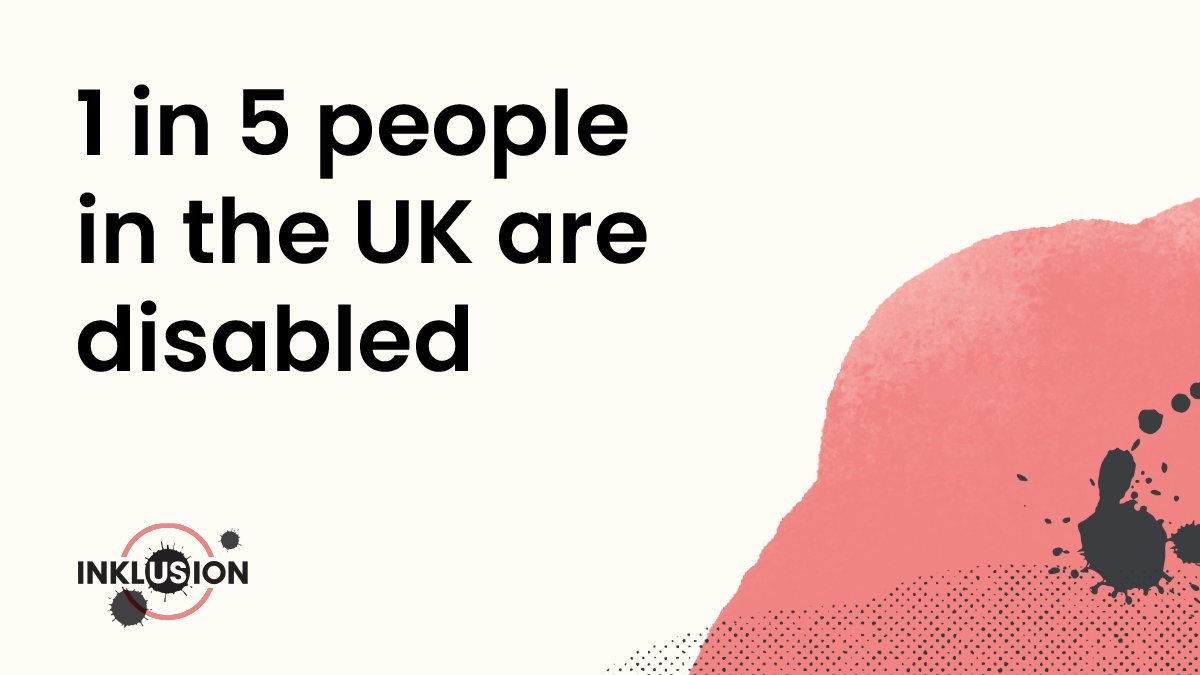 InklusionGuide's tweet photo. Did you know 1 in 5 people in the UK are disabled?
By making your events accessible and available online, you’re also increasing book sales and attendance by reaching a wider audience.
Don't miss out, download the free #InklusionGuide >>
https://t.co/o0ADSMjZOZ https://t.co/x4Lqf2mlOA