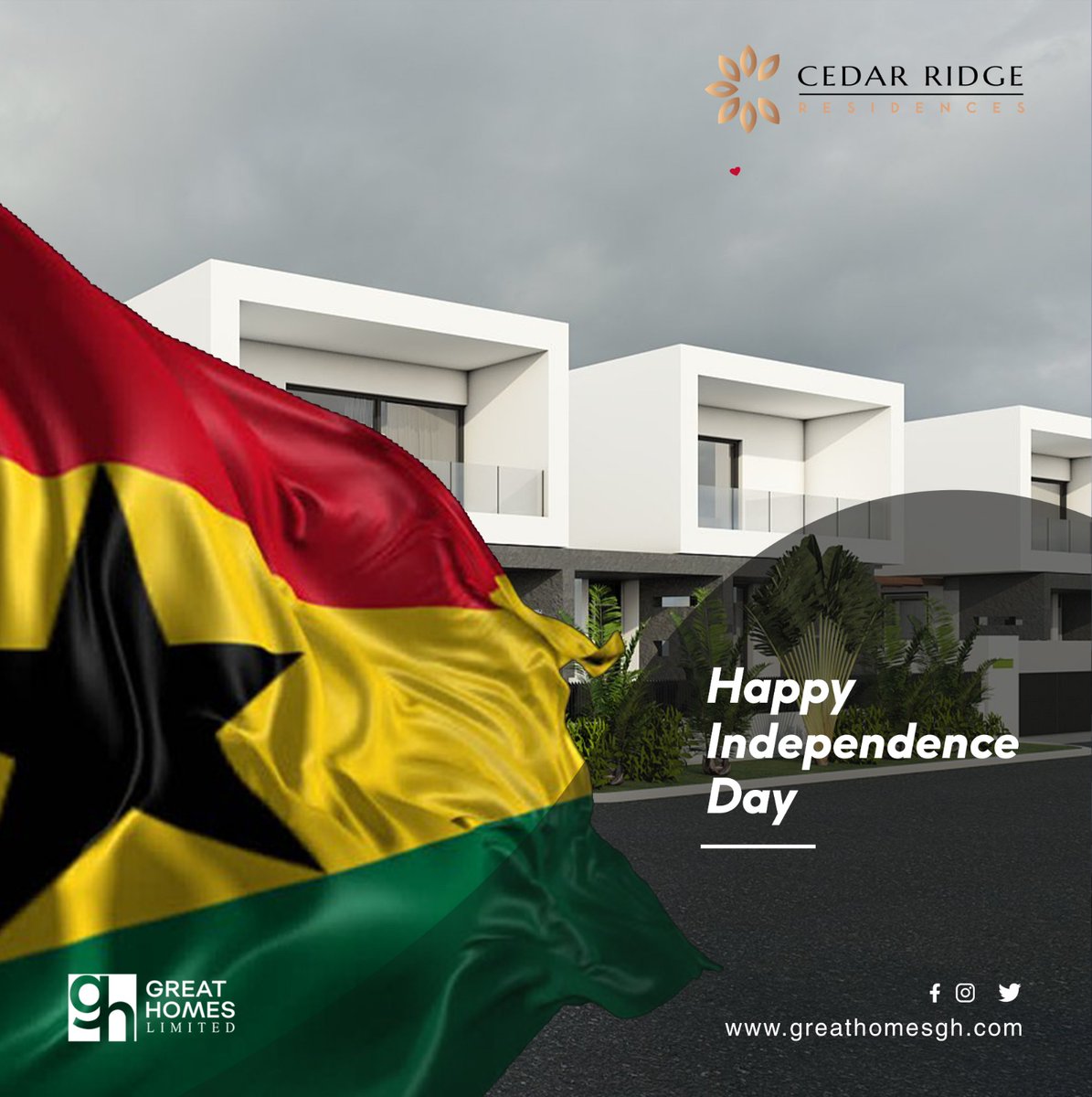 GreatHomesgh's tweet photo. Long live Ghana! Happy 66th anniversary!🥳🥳🥳🥳

#independenceday 
#ghanaat66 
#greahomes
#glorianproperties https://t.co/2QWWaaSs6D