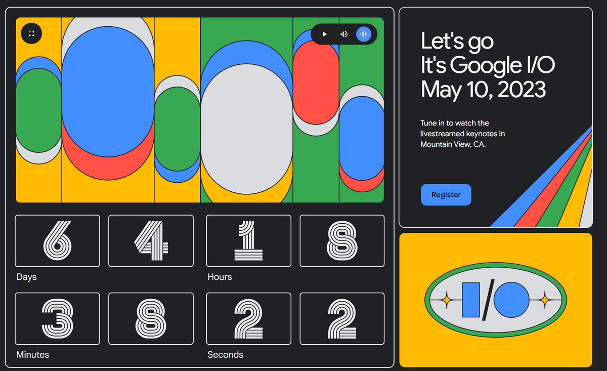 Google I/O 2023 starts May 10th!