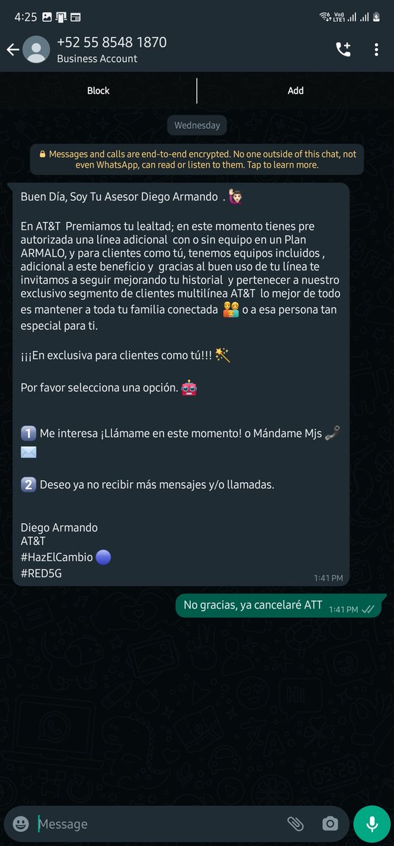 AtomicQuark's tweet photo. @ATTMx que p*to castre con su empresa https://t.co/7ia0tEJLcQ