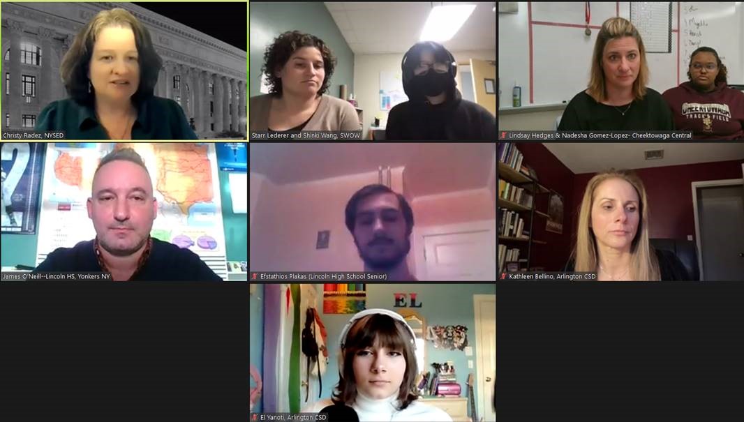 NYSEDNews's tweet photo. We also heard about the importance of civics education from teachers and students pioneering civics education in New York alongside @RadezChristy from the NYSED Office of Standards and Instruction. #CivicLearningWeek @EduEquity @DemocracyReady https://t.co/BiuuRuTPLq