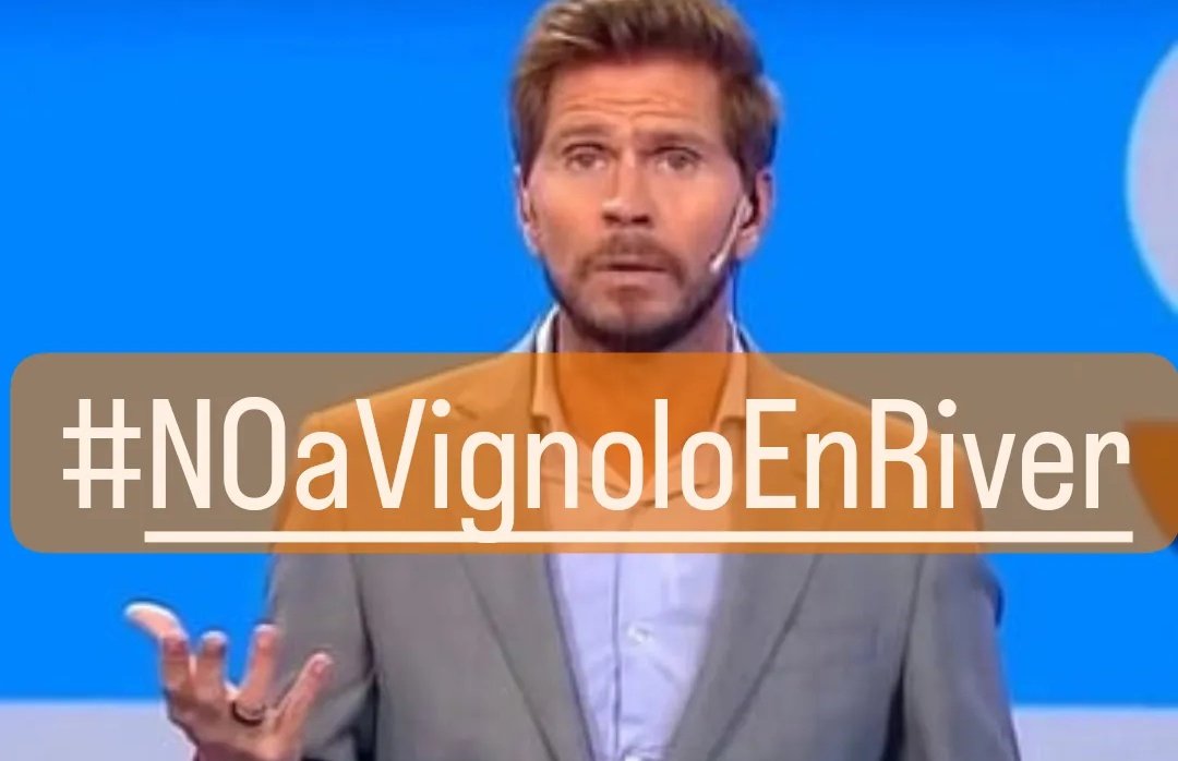cgomez1077's tweet photo. Todos unidos para lograr que este sorete nunca más pise el monumental...!!
#NOAVignoloEnRiver https://t.co/niuUVKacBd