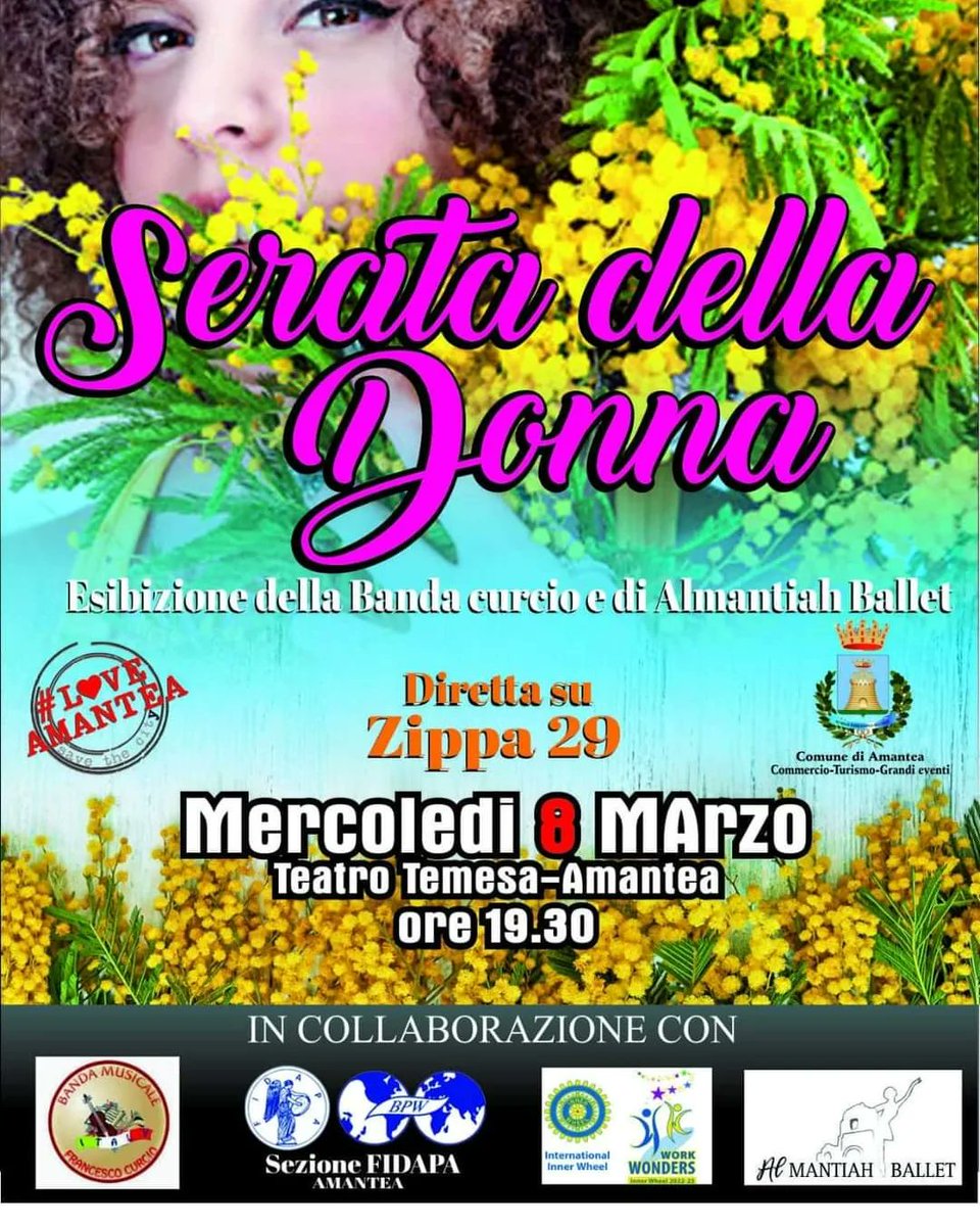 BandaCurcio's tweet photo. Oggi è l'8 marzo, la Giornata Internazionale della Donna, e per celebrare questa occasione speciale ci sarà un concerto dedicato alle donne presso il Teatro Campus Temesa "Francesco Tonnara" alle ore 19:30.

 #FestadelleDonne #8marzo #Concerto #TeatroCampusTemesa https://t.co/NOJQaMlJGc
