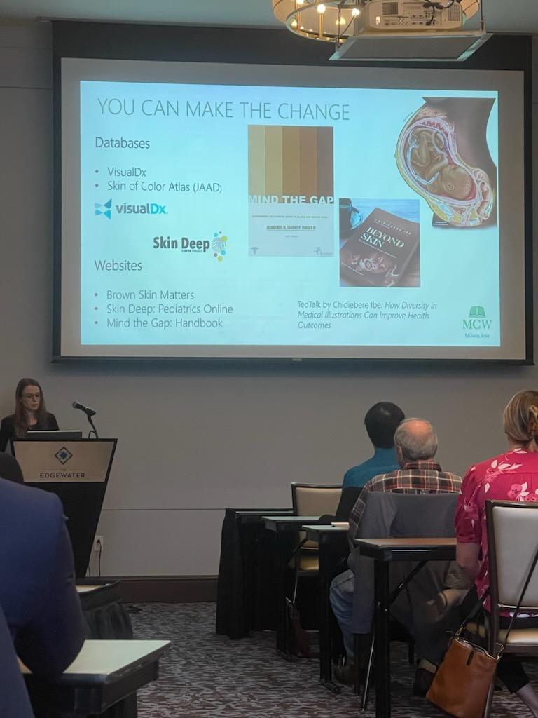 AlexandraDove4's tweet photo. I recently presented on the need for "non-textbook" patients to be integrated into preclinical education -- this was my first time giving a talk at a professional conference and it was an absolutely joy! 

Thank you WACEP23! https://t.co/wKD8zzukgE