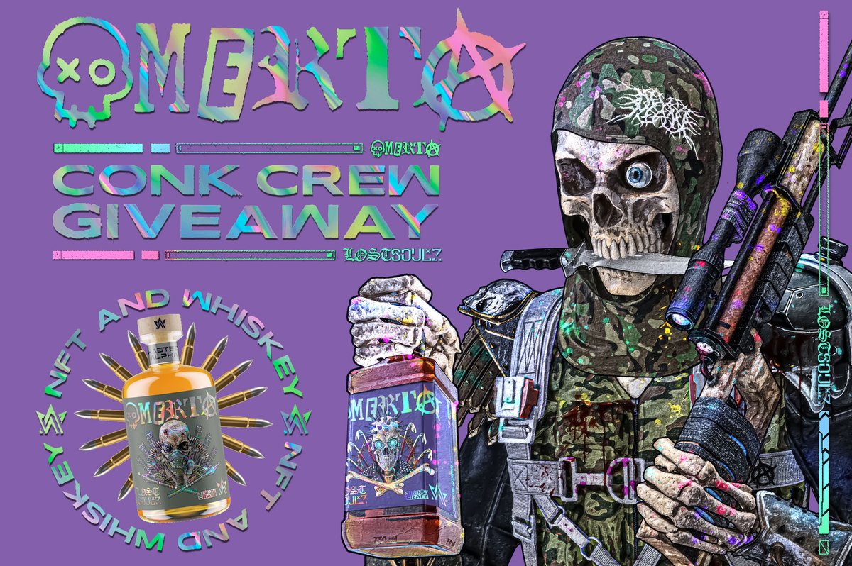 <a href="/spearheadirl/">Spearhead🗡️</a> has generously offered a #freemintNFT to the $CONK crew from the upcoming <a href="/wasted_alpha/">MrBusiness</a> drop minting on St Paddy's Day which includes a physical bottle of whiskey with every mint. 
#NFTGiveaway #NFTCommunity
Details below for entry 👇👇👇