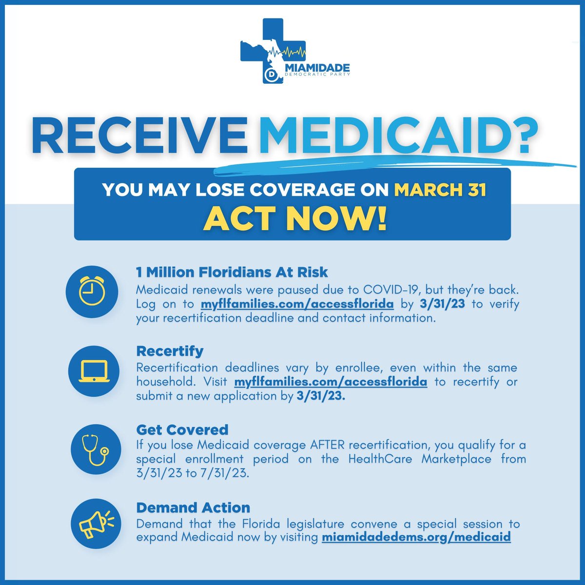 Speters on Twitter "RT MiamiDadeDems Continuous Medicaid Coverage