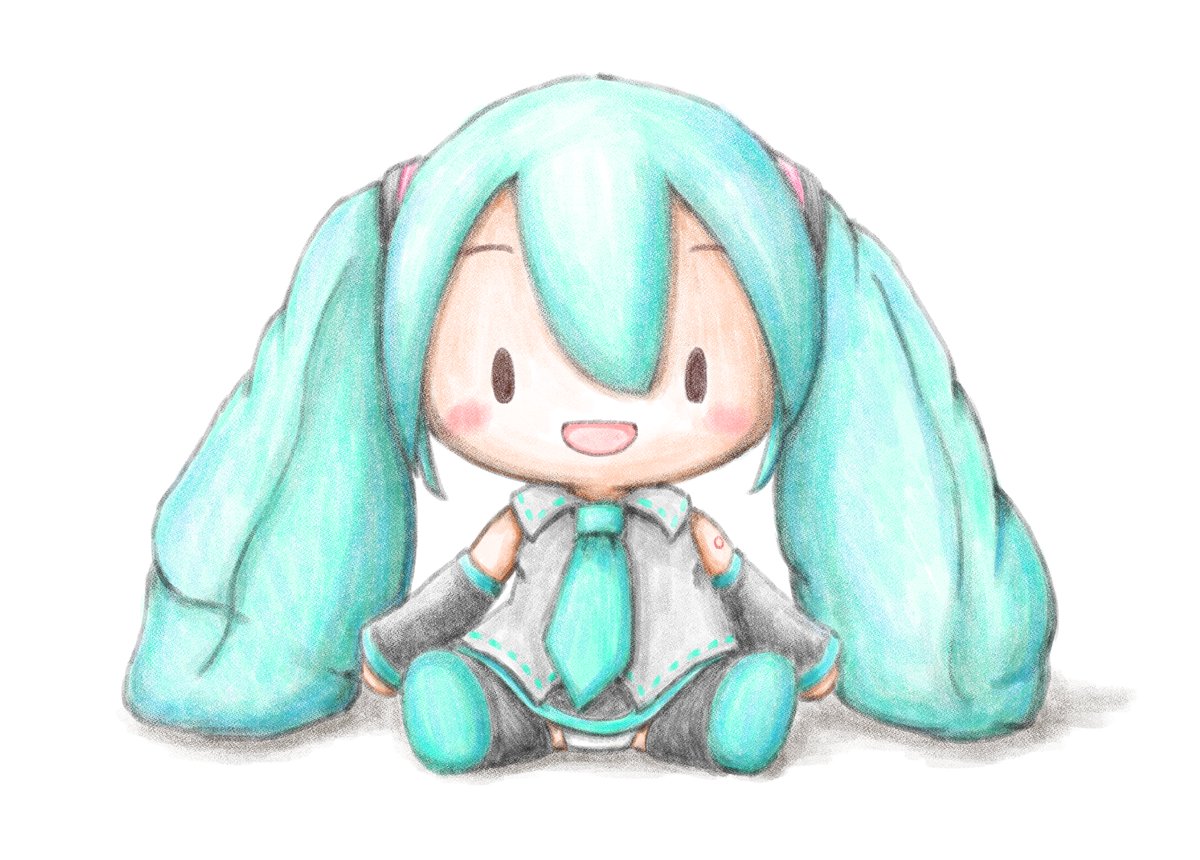 初音ミク 「おはようございます。今日は #さんぱちの日 なので、さんぱちさんのふわミクさんの」|野良猫しんしんのイラスト