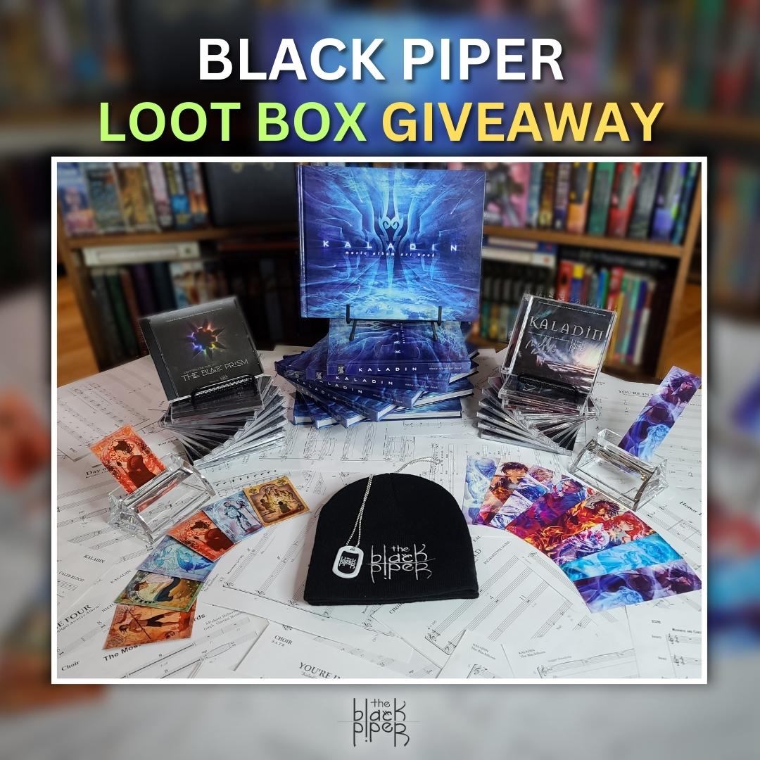 What would you do with a whole book of Cosmere art, epic music from The Black Piper and more bookmarks and art cards than you know what to do with?

To celebrate the current success of our Tales of The Black Piper campaign, we are running a Black Piper theblackpiper.com/loot-box-givea…