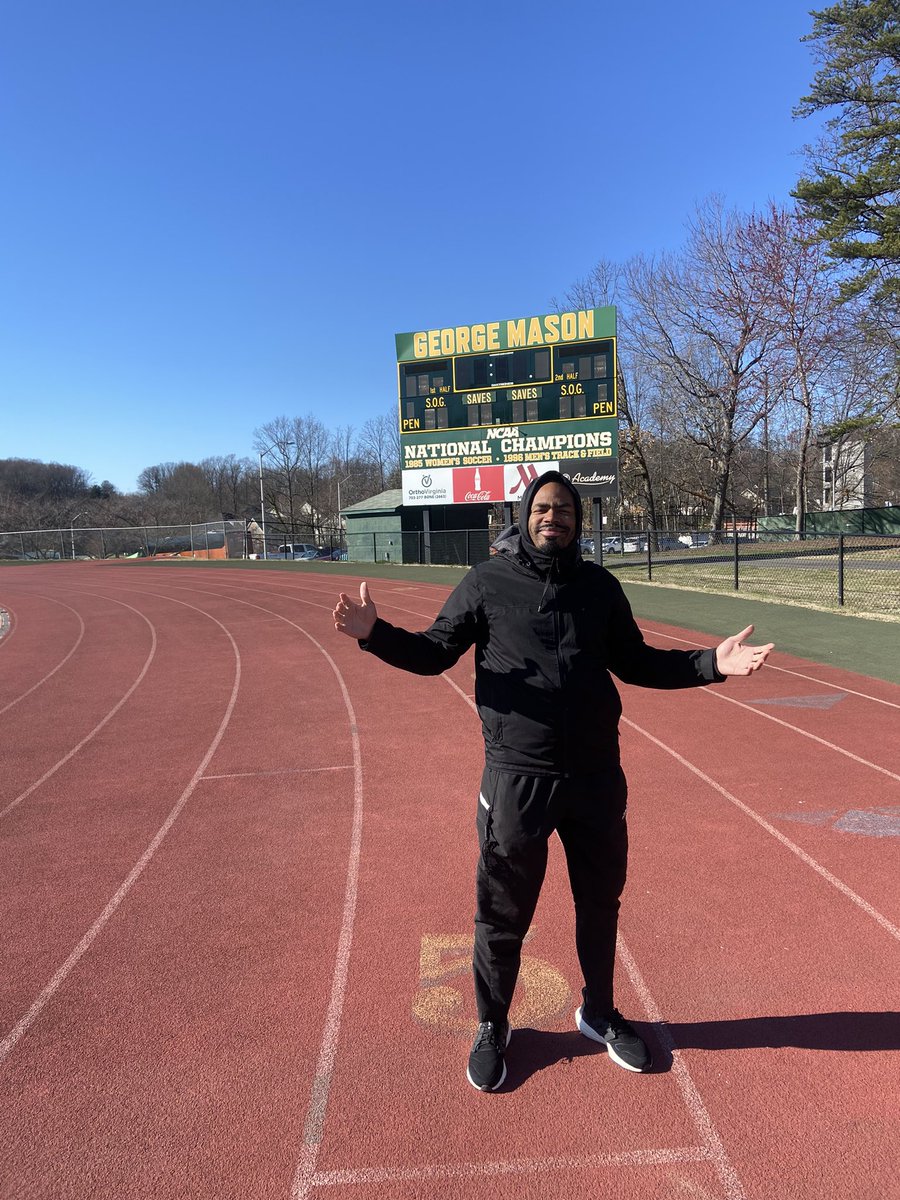 CoachKdOtf's tweet photo. If you run track you better lock in with the π. The take over has started at GMU, go be coached by the best. @rradlin #DMVRAISED https://t.co/v2K8wAwK35