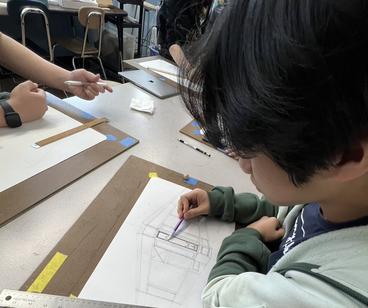 MrsAArtClass's tweet photo. Two and three point perspective 📏 📐 ✏️ https://t.co/iPSL6nivwg