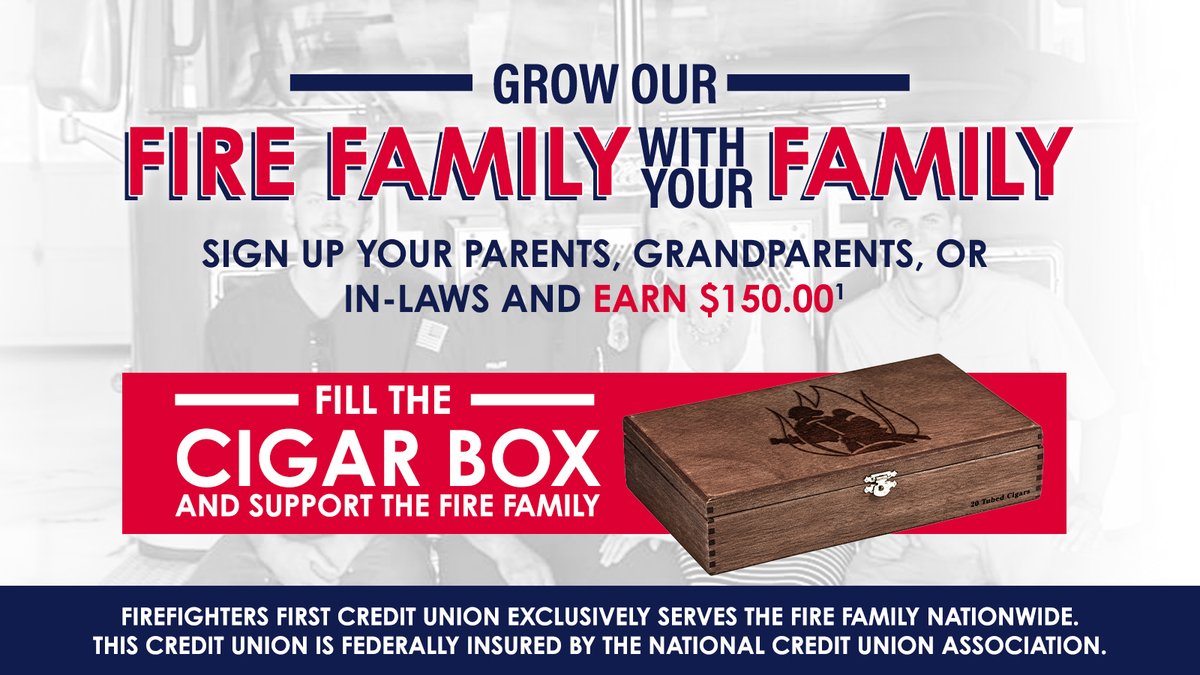 FireFirstCU's tweet image. Our mission is to help improve the financial lives of the fire family. And our fire family includes your family. Share the membership experience of banking with Firefighters First – where your family will receive personalized service and great rates.  ffcu.info/joinnow