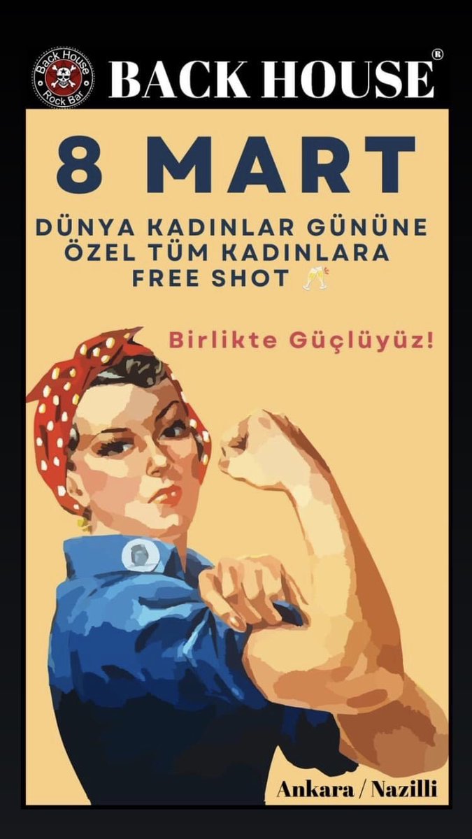 BackHouseRockB2's tweet photo. #Dünyakadınlargünükutluolsun #InternationalWomensDay #backhouse #backhouserockbar #ankara #nazilli #dünyakadınlargünü https://t.co/PzeaqXLrRu