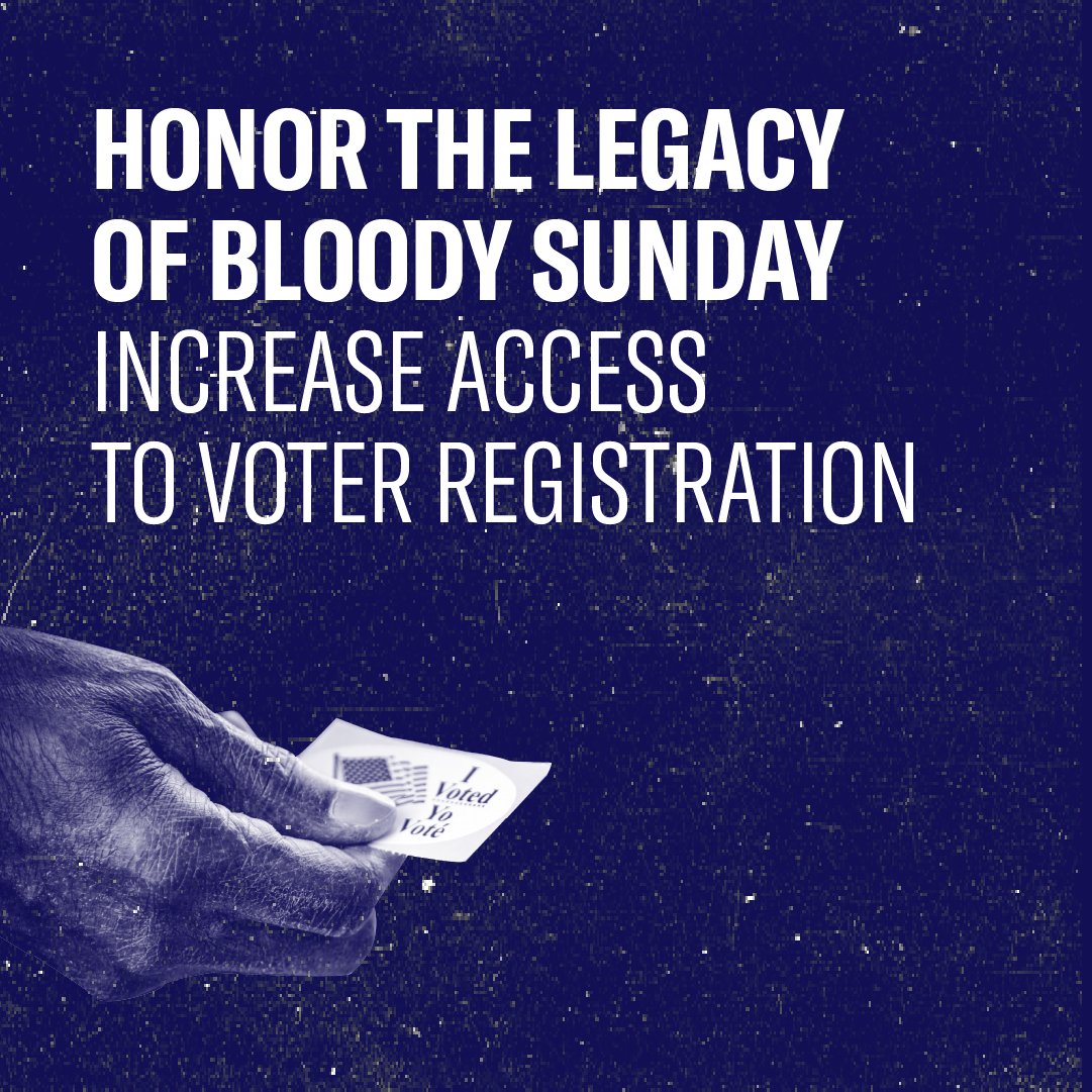 NDNrights's tweet photo. On the anniversary of #BloodySunday, we join a broad coalition in calling for federal agency action to promote access to voting by piloting voter registration at Indian Health Services. We must stop underserving Native voters! https://t.co/H8boQMoBrP. #BidenProgressReport https://t.co/OUzPtRKNZz