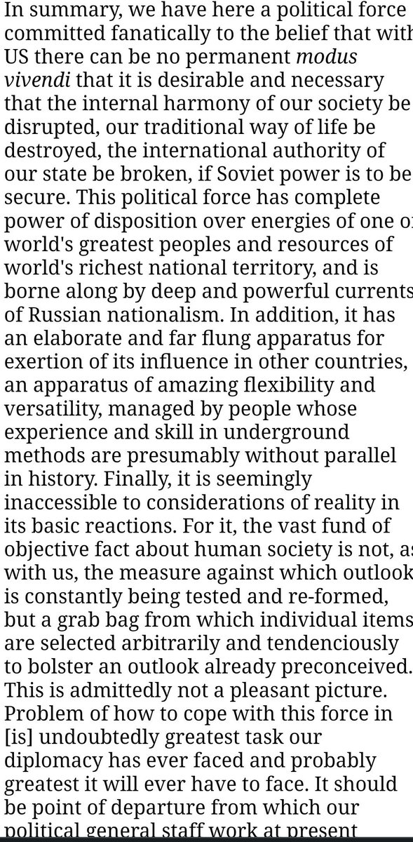 codiusmaximus's tweet photo. @rynkrynk @IamBohhi In the ##LongTelegram, an American diplomat explained the Soviet system back in 1946 and why the West must stand strong. His words can still explain a lot today.
🇺🇦🇬🇪
#NAFO #UkraineWillWin #russiaisaterrorisstate 

Link to the Long Telegram 🔽
https://t.co/SKJgU6anoq https://t.co/BpzotRvxkj