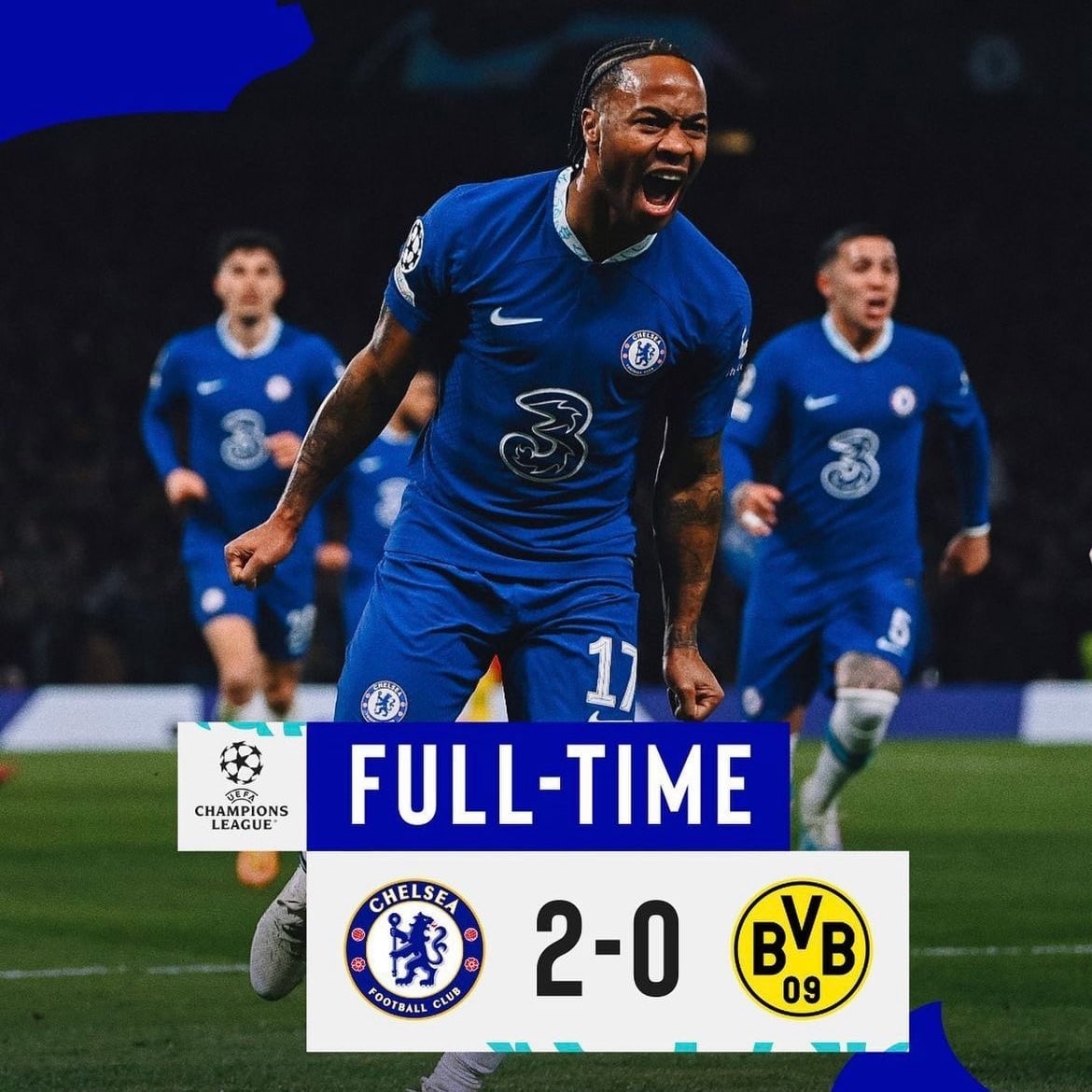 firstbetng's tweet photo. CHELSEA PROGRESS TO THE CHAMPIONS LEAGUE QUARTER-FINALS 💙⚪🔵

#football #soccer #sportsNews #sports #ucl #chelsea #england https://t.co/vDCtvGIch4