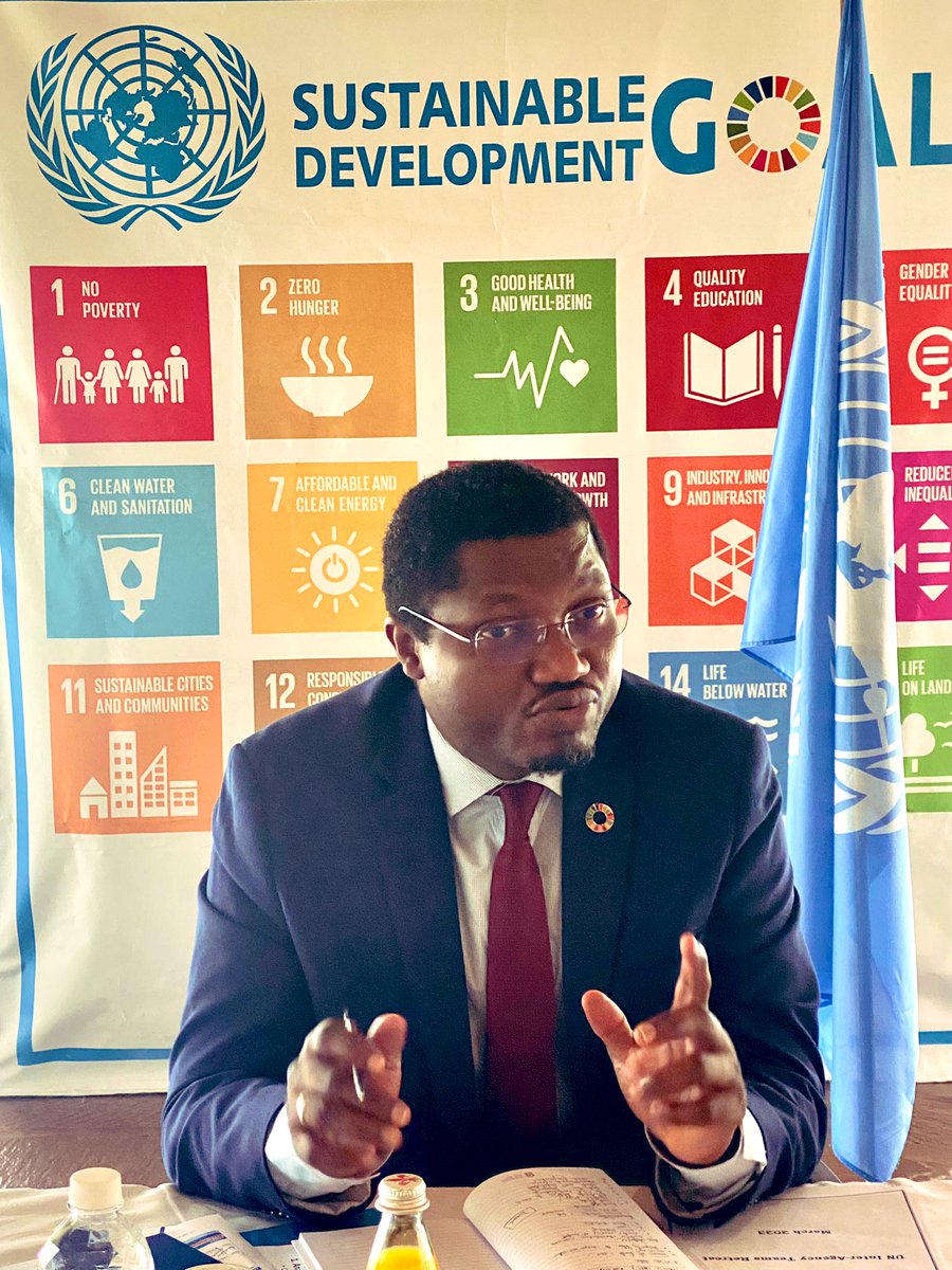 UNZimbabwe's tweet photo. .@UNZimbabwe Programme Management Team Chair &amp; @UNICEFZimbabwe Chief Dr @TajudeenOyewale leads strategic review of #UN dvt programme implementation &amp; joint #UN prog. &amp; policy priorities for 2023 to support ongoing implementation of #NDSI &amp; #SDGs #ForPeopleForPlanet https://t.co/iZgXhuLd8X