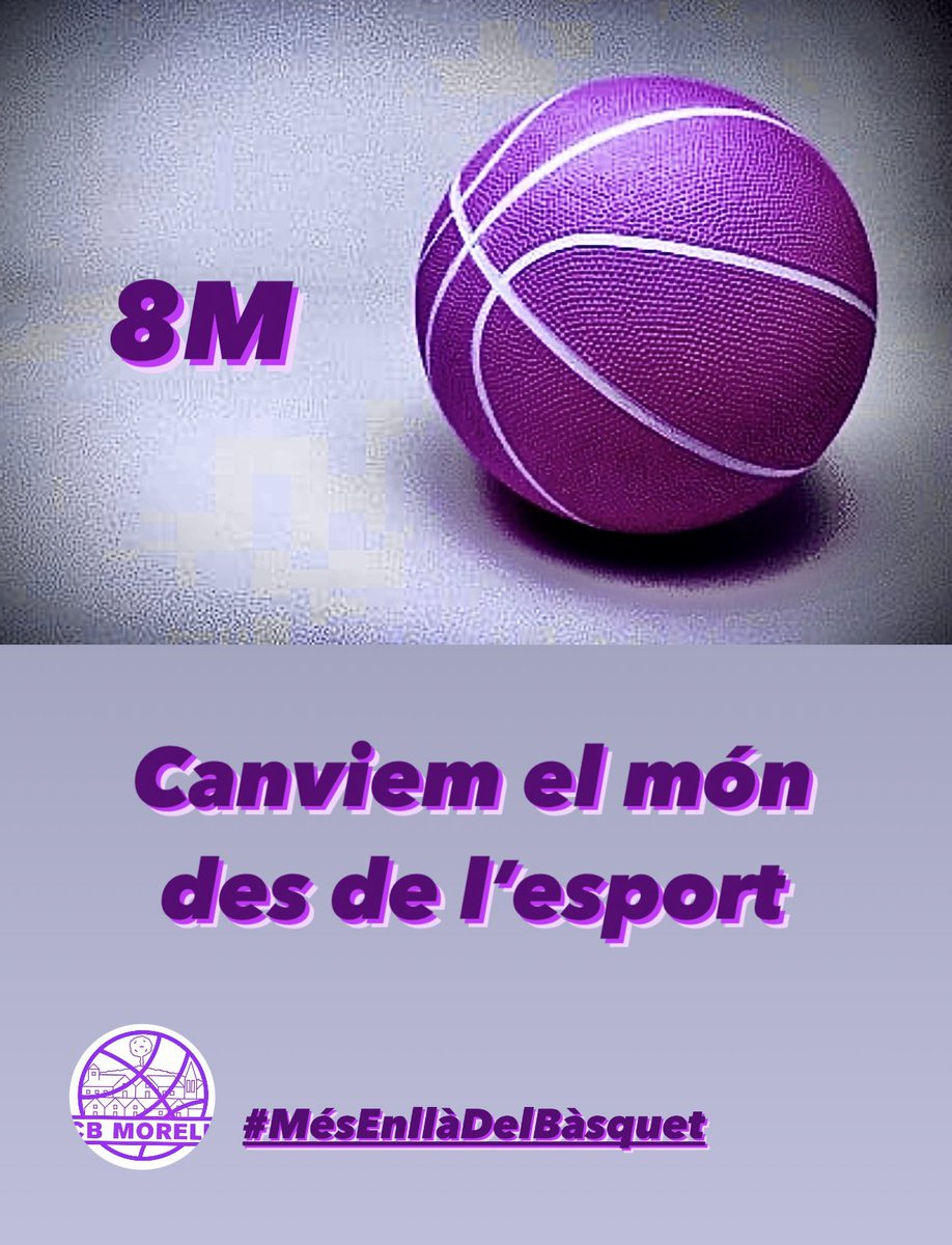 Jugadores, entrenadores, directives, físios, àrbitres, presidentes….som DONES!
#8M
#MésEnllàDelBàsquet 
#MorellMaiSol
#SentimentRosa