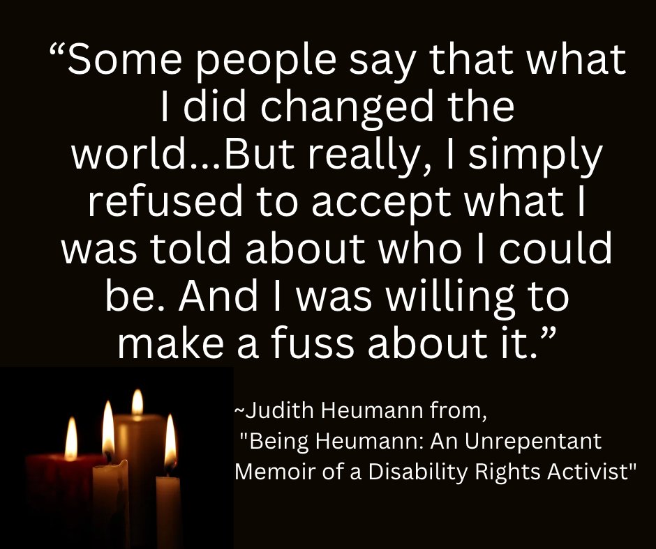 #JudyHeumann and her wisdom!