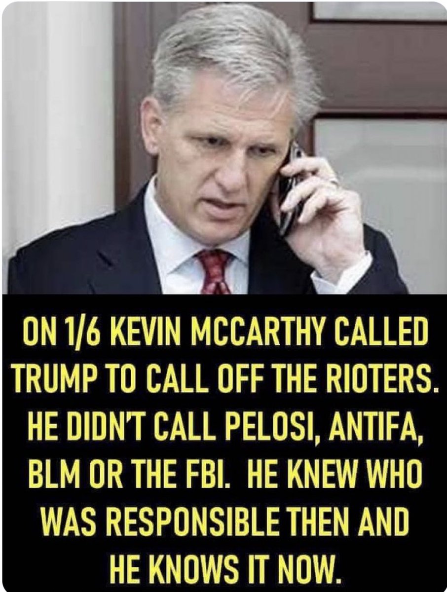 Kevin McCarthy knows it was 100% MAGA that stormed the Capitol, that’s why he ONLY gave all of the #jan6tapes to Tucker Carlson and not a reputable news outlet.