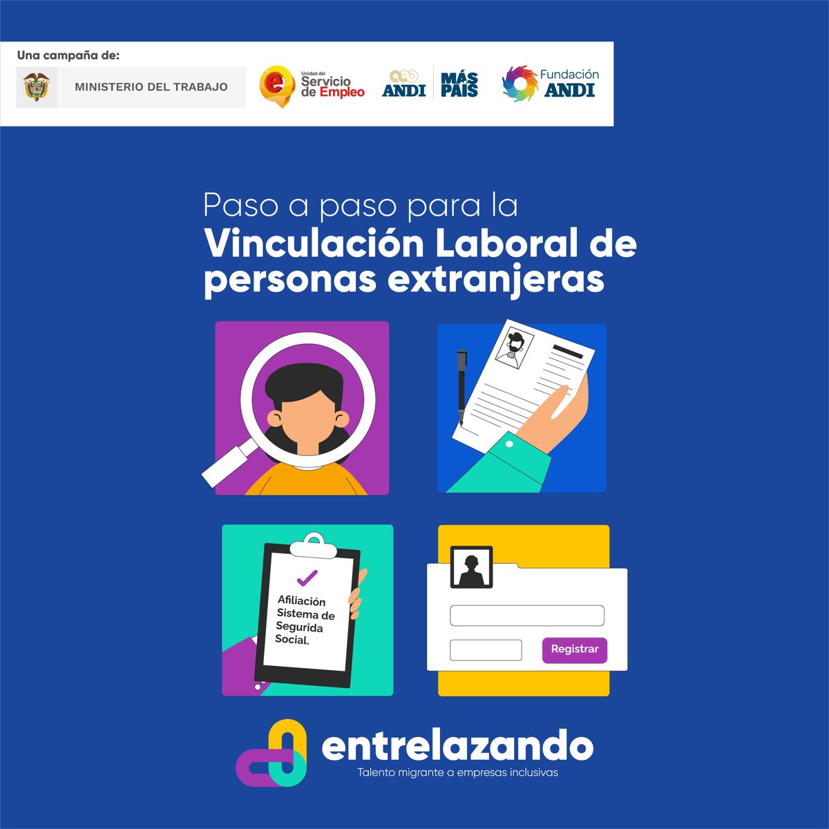 OITAndina's tweet photo. Ya sabes cómo vincular laboralmente #TalentoMigrante a tu organización en 🇨🇴? 🤔
¡Muy fácil! conoce el paso a paso aquí ⬇️
🔗💻Más información en https://t.co/VDuQWImfJE
#EntrelazandoTalentoMigrante https://t.co/4kOtKMphea