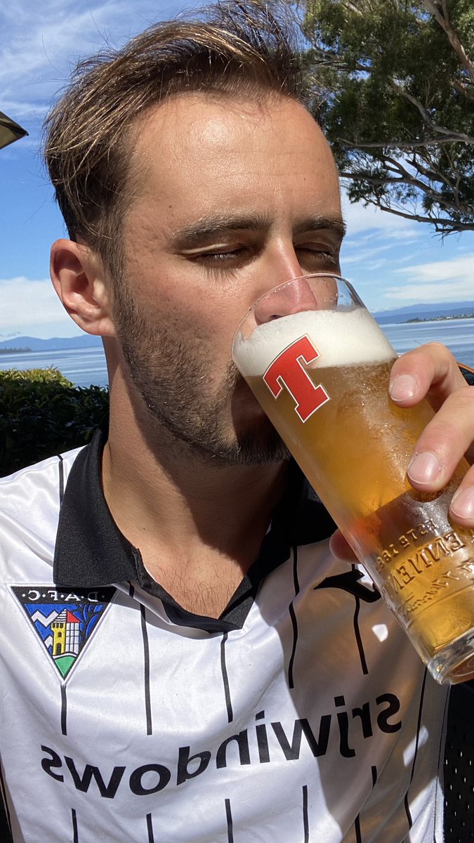 SimpleSatchwill's tweet image. Celebratory the win 18,000km away in Taupō, New Zealand. Thanks for that @officialdafc 🖤🤍🏁