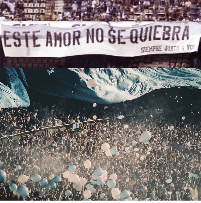 Juezcentral's tweet photo. Inicios de marzo de 1999. "Racing ha dejado de existir" decía el liquidador del Club, tras ordenar la liquidación de todos sus bienes. 

Pocos días después, el 7 de marzo, Racing debía jugar contra Talleres por la primera fecha del torneo, pero por sus deudas, el equipo no estaba habilitado, por lo que el partido se suspendió. 

Aún así, 30.000 hinchas se reunieron en el Cilindro para cantar por su equipo, dejando claro que el activo más valioso del Club es su gente, y que el amor no se quiebra. 

Pocos días después, el Club fue autorizado para seguir operando mientras pagaba deudas. 2 años después, se coronaría campeón tras 35 años y en 2008 terminaría de pagar la deuda. 

Desde ese 7 de marzo, se celebra el Día del Hincha de Racing. Felicidades a toda la Acadé.