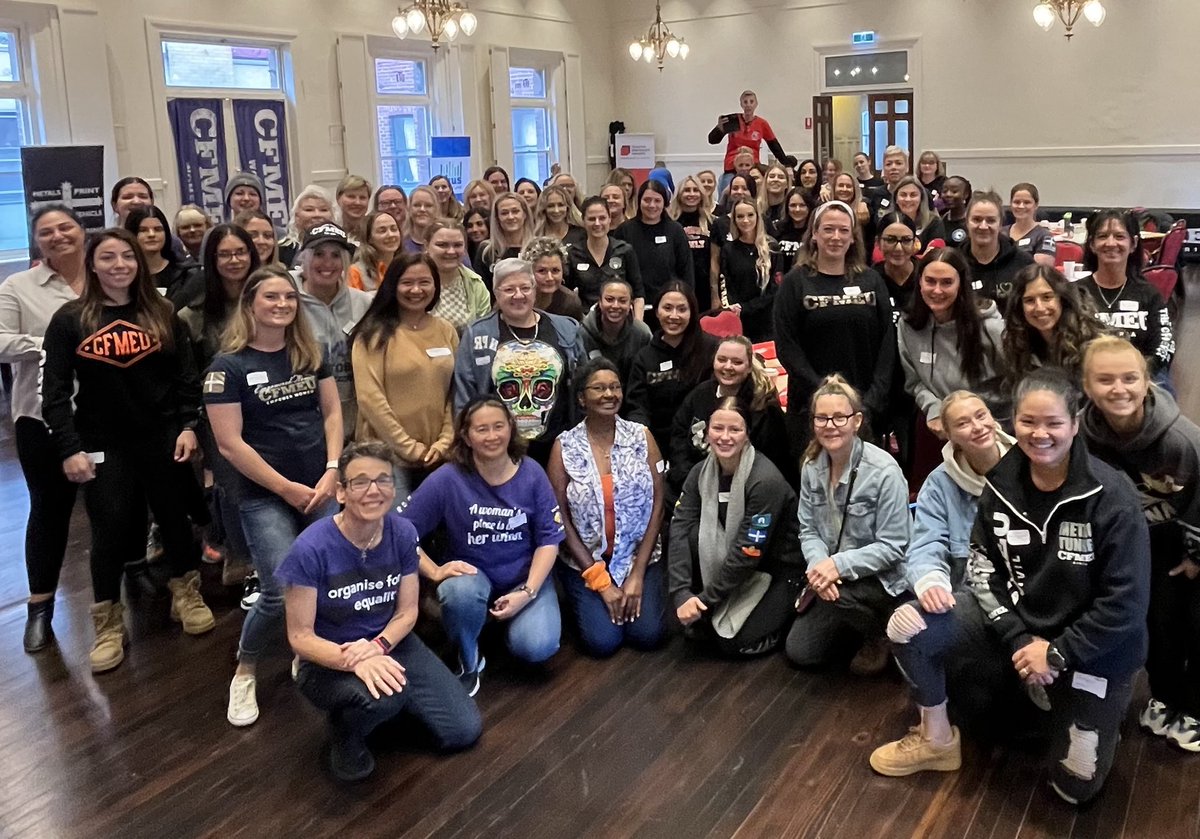 WilStracke's tweet photo. How awesome is this! A full Trades Hall of #wimdoi activists doing the work to change the world for working women. This is #IWD as it should be - no cupcakes, just action! #iwd #iwd2023 https://t.co/kyM7JiMUCk